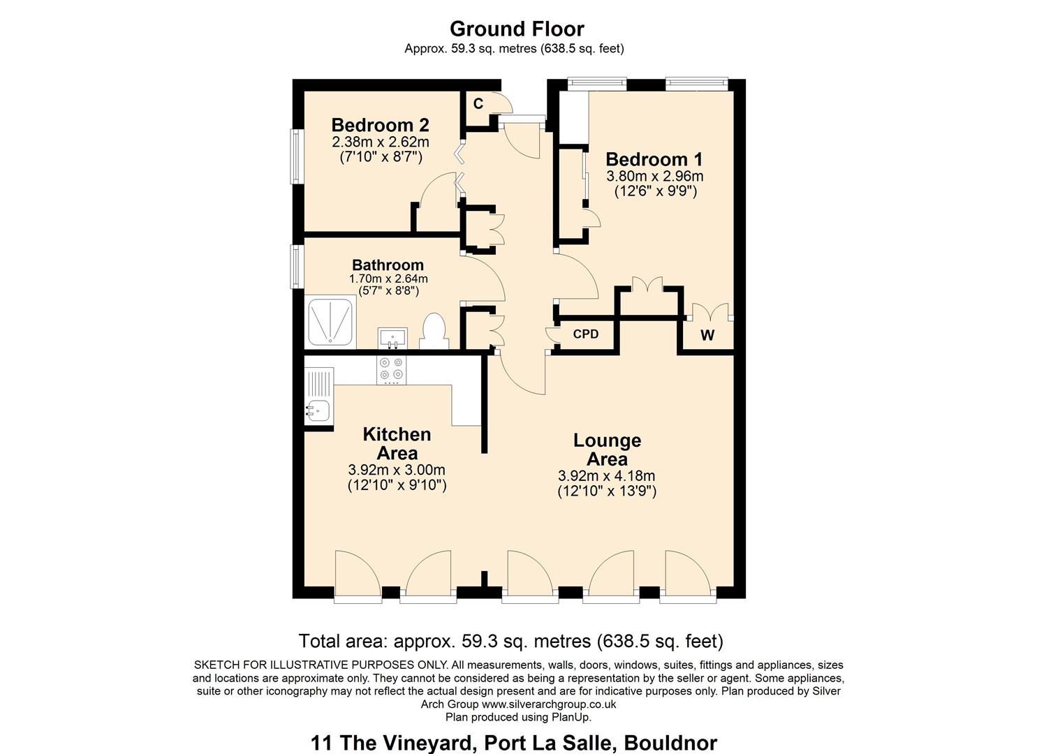 11, The Vineyard, Yarmouth floorplan