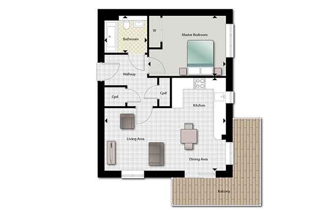 1 Bedrooms Flat for sale in Plot 270, Crowthorne RG45
