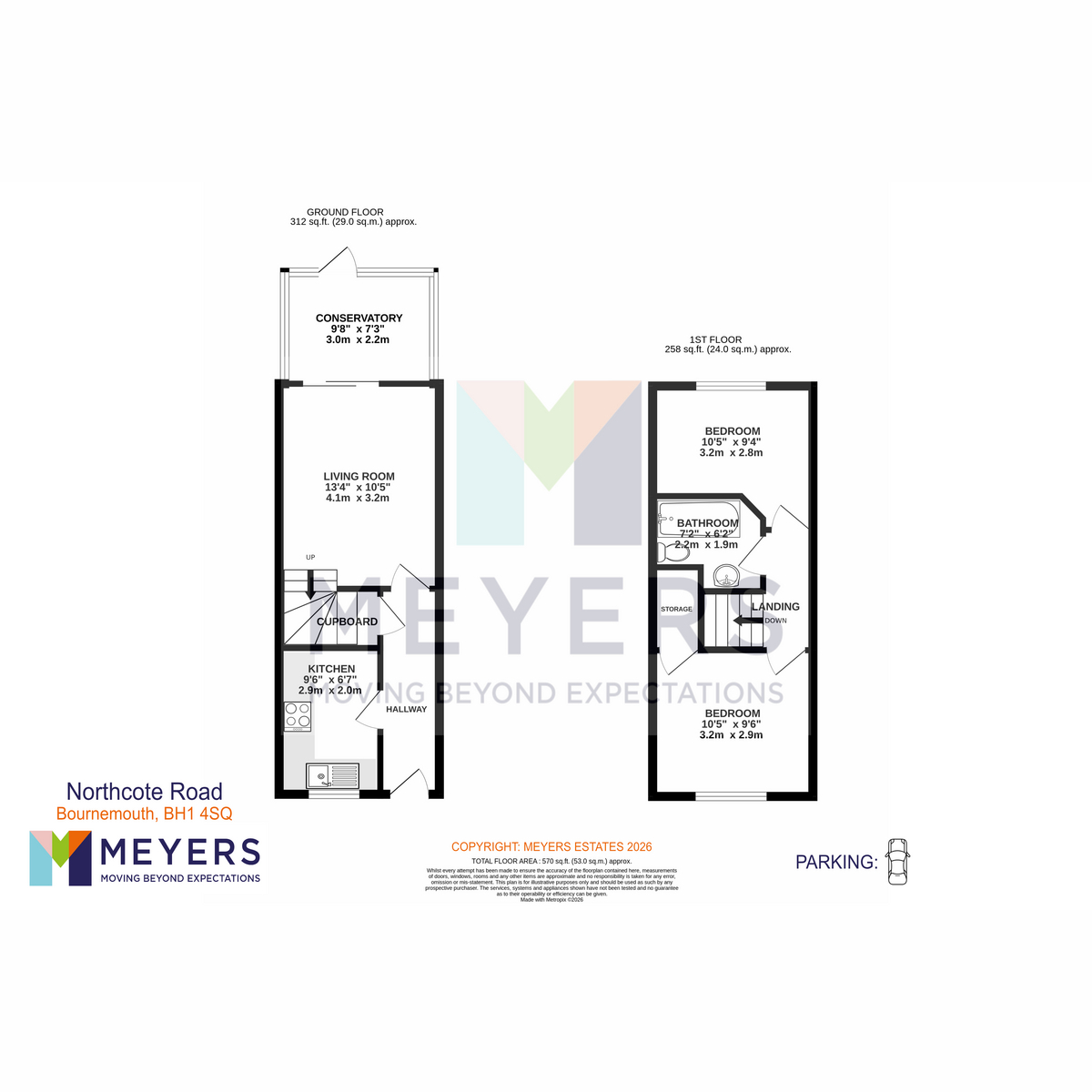 55, Northcote Road, Bournemouth floorplan