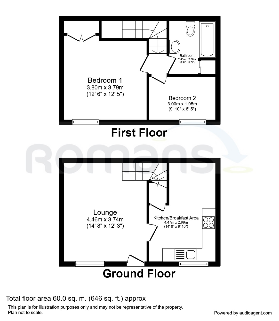 2 Bedrooms Terraced house to rent in Fallowfield, Yateley GU46