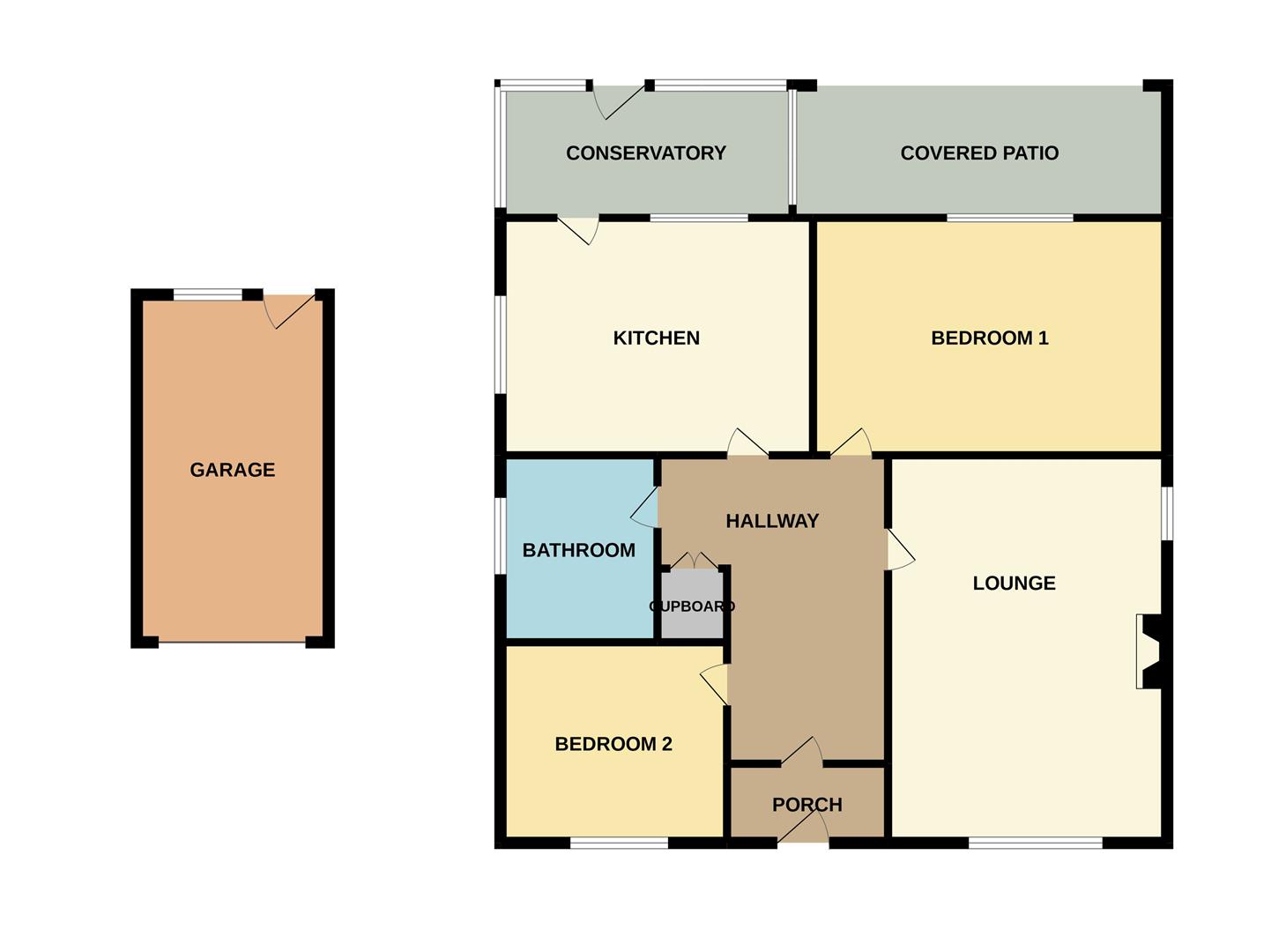 Chedworth Road, Tuffley, Gloucester GL4, 2 bedroom detached bungalow