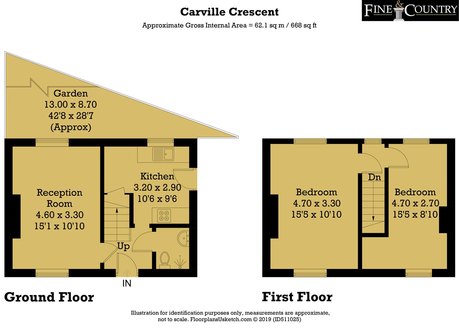 2 Bedrooms  for sale in Carville Crescent, Brentford TW8