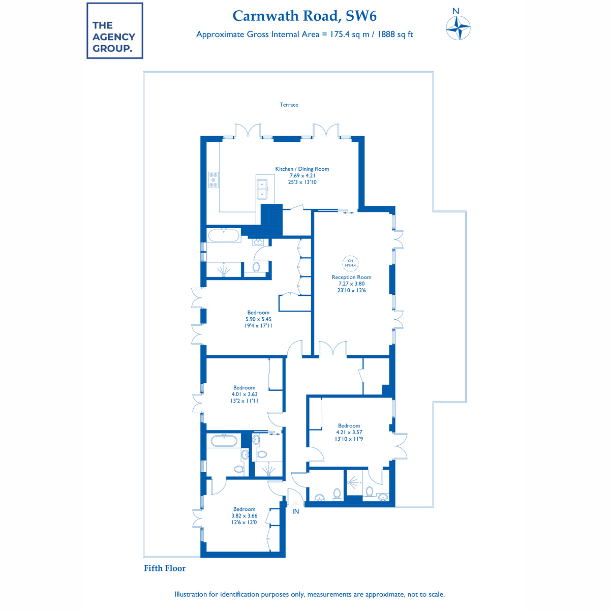 Flat 45, 102, Carnwath Road, London floorplan