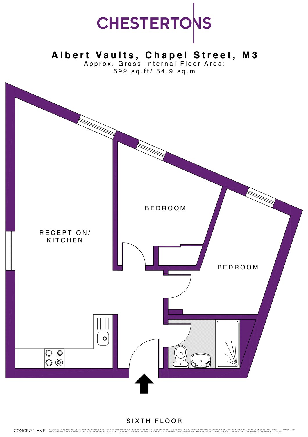 2 Bedrooms Flat for sale in Chapel Street, Salford M3