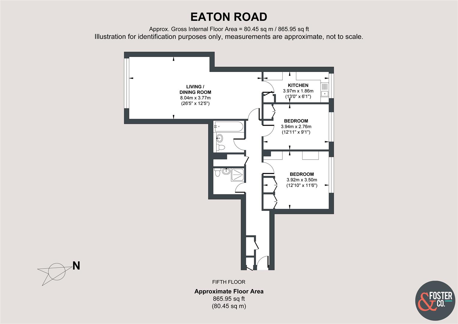 114 Ashdown, Eaton Road, Hove floorplan