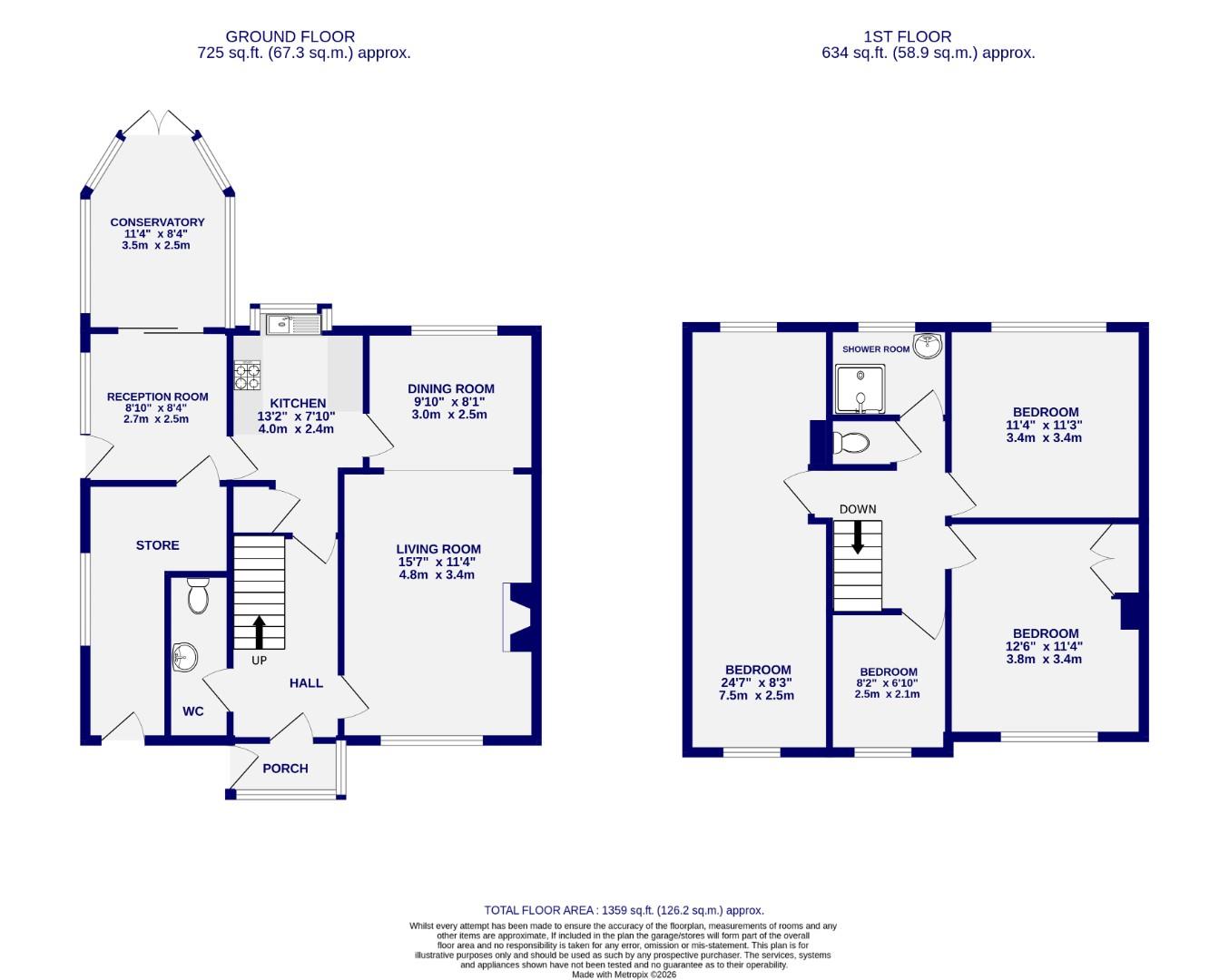 5, Heath Close, York floorplan