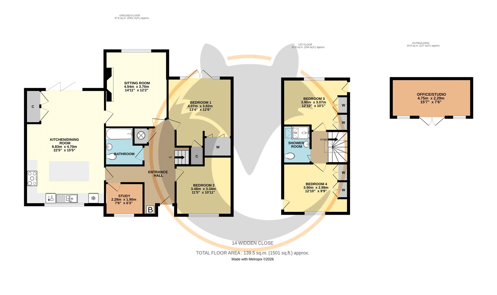 14, Widden Close, Lymington floorplan