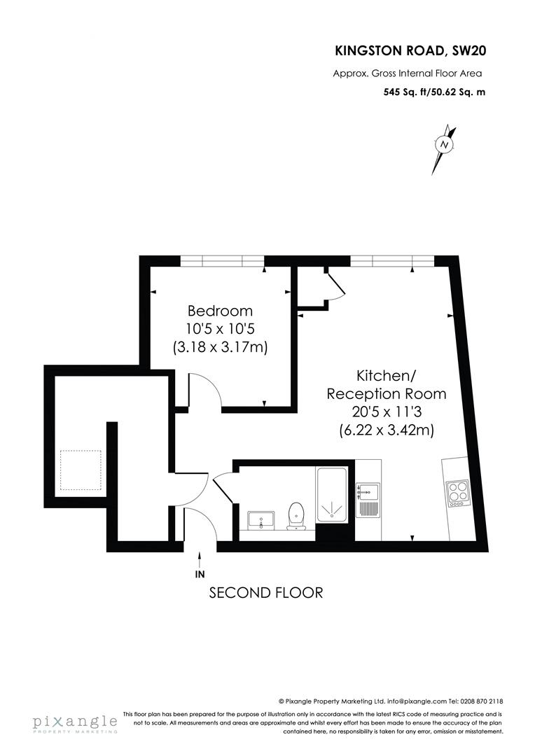 Flat 9, Vision House, 300, Kingston Road, Wimbledon Chase floorplan