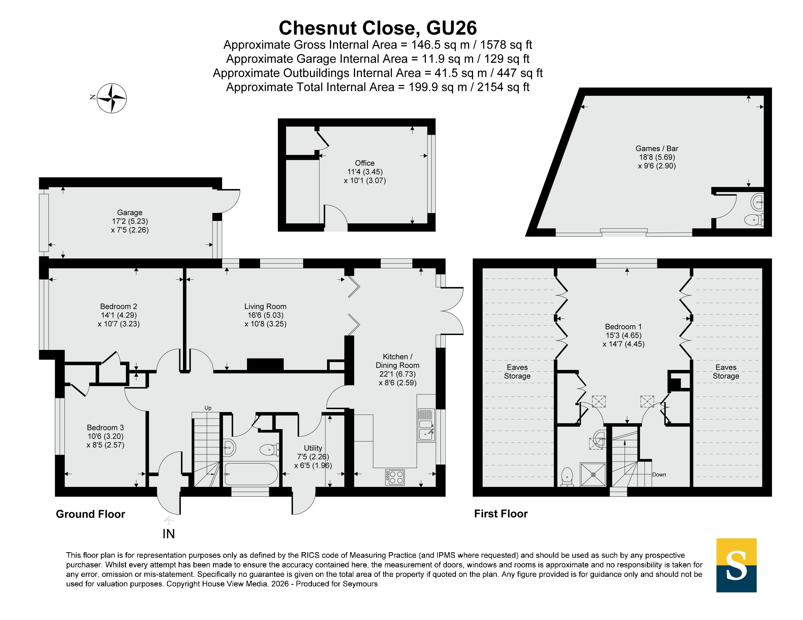 1, Chestnut Close, Hindhead floorplan