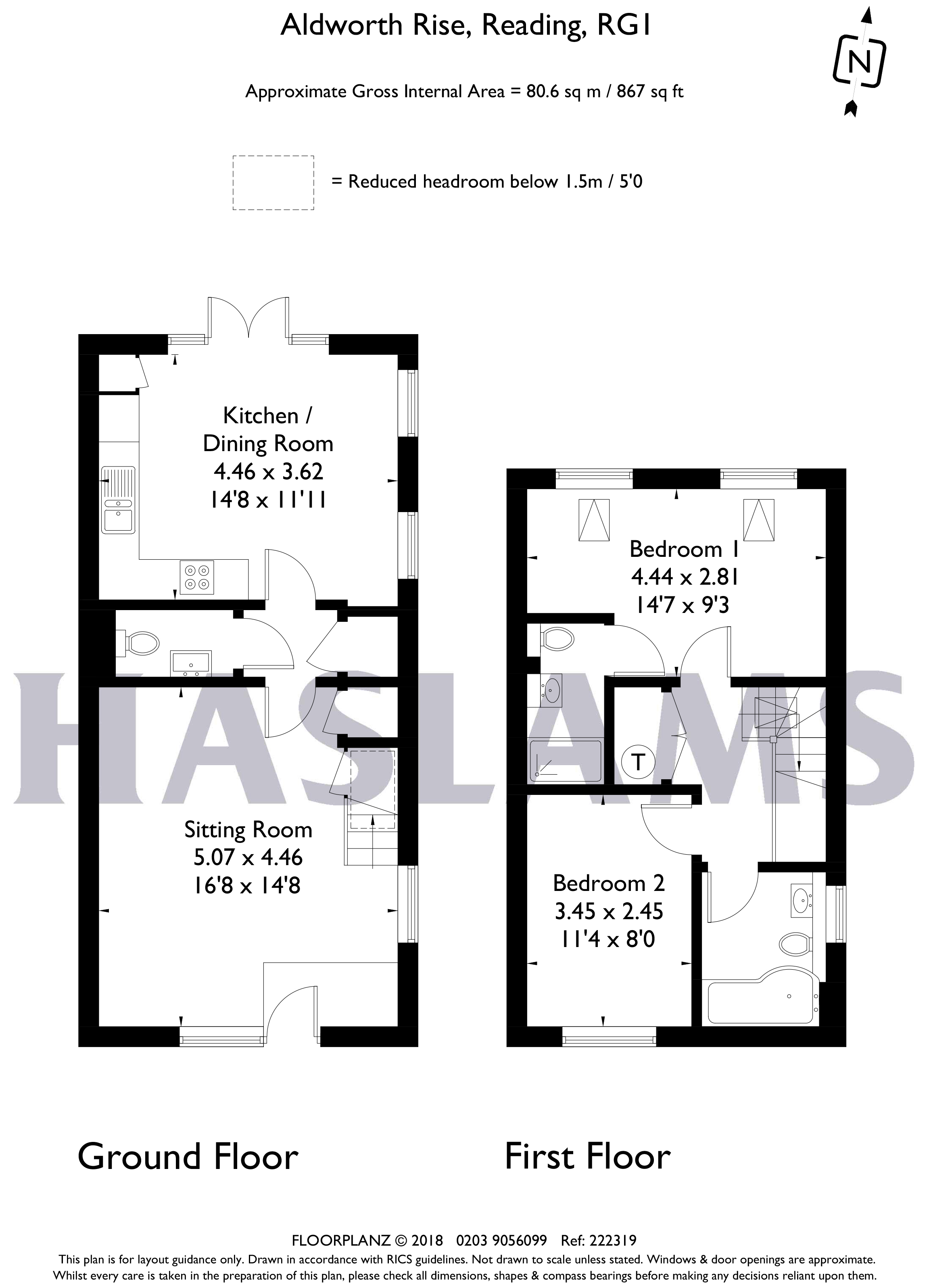 2 Bedrooms End terrace house for sale in Aldworth Rise, Reading RG1