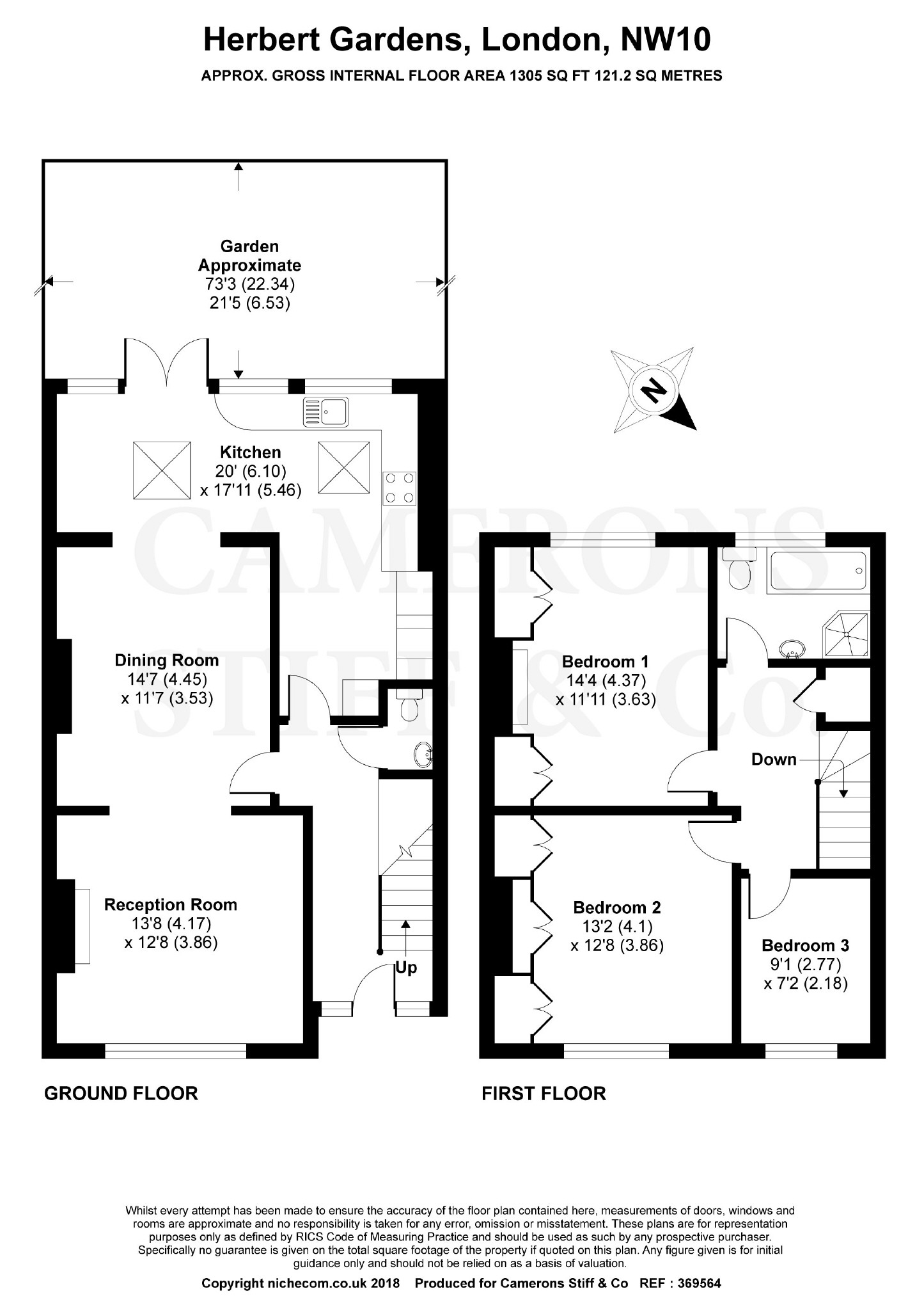 3 Bedrooms Terraced house for sale in Herbert Gardens, Kensal Rise, London NW10