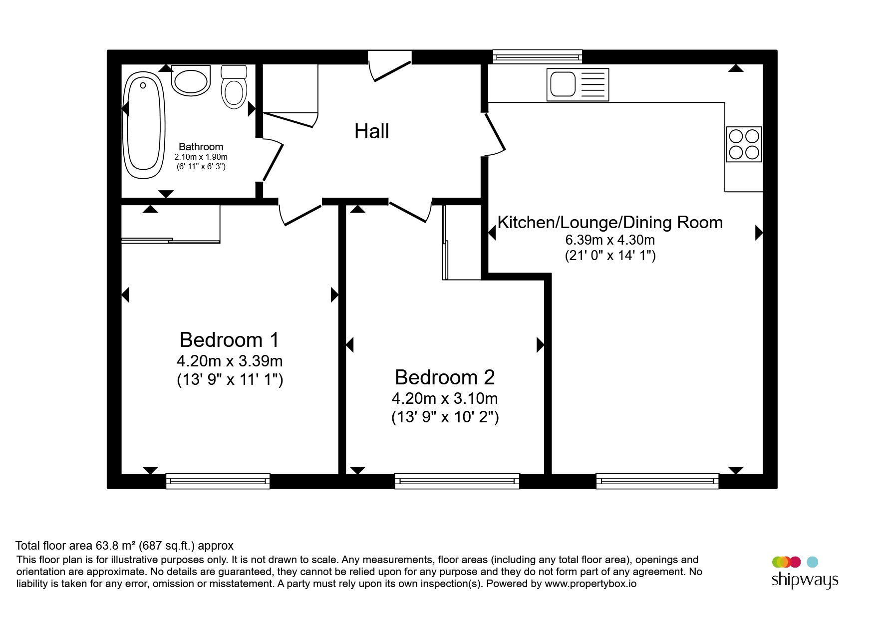 18, Bourne Hall, Mallows Grove, DUDLEY floorplan