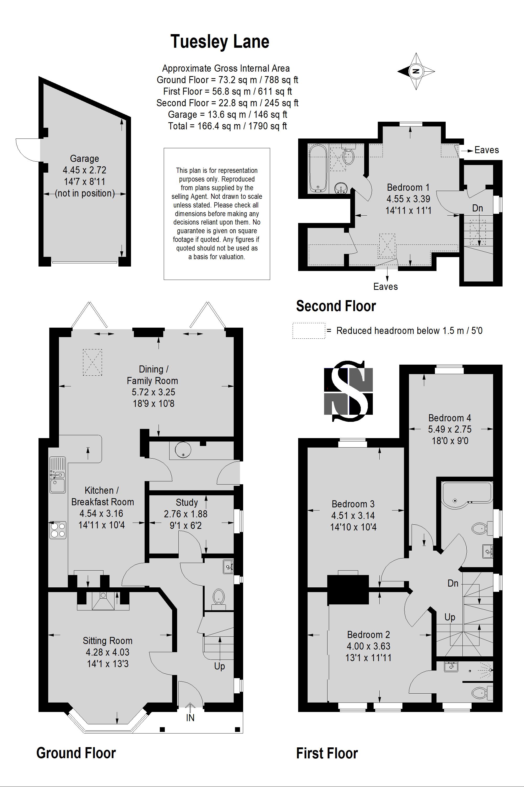 4 Bedrooms Semi-detached house for sale in Tuesley Lane, Godalming GU7