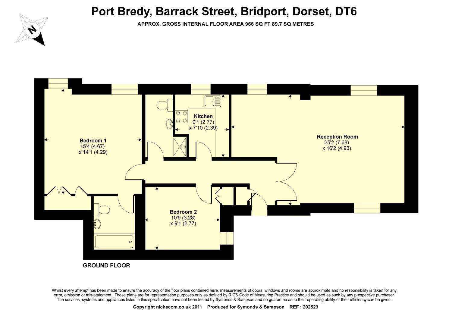 Flat 2 Port Bredy, Barrack Street, Bridport floorplan
