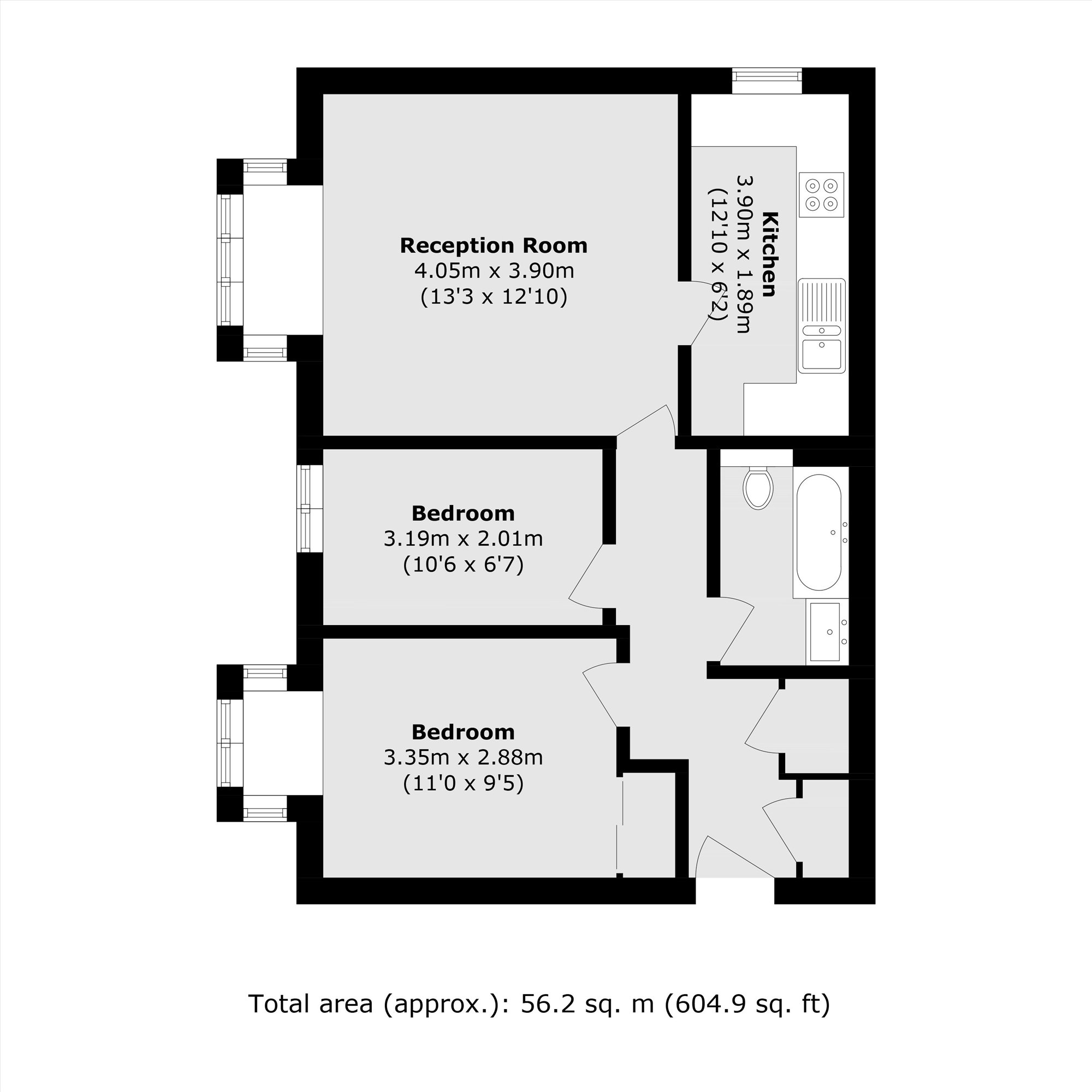 Flat 5, Jeffreys House, 55, Bond Road, Surbiton floorplan