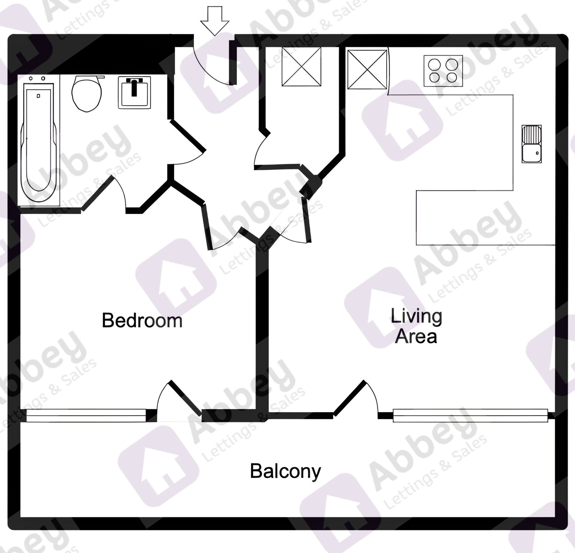 Apt 509, Dyersgate, Leicester floorplan