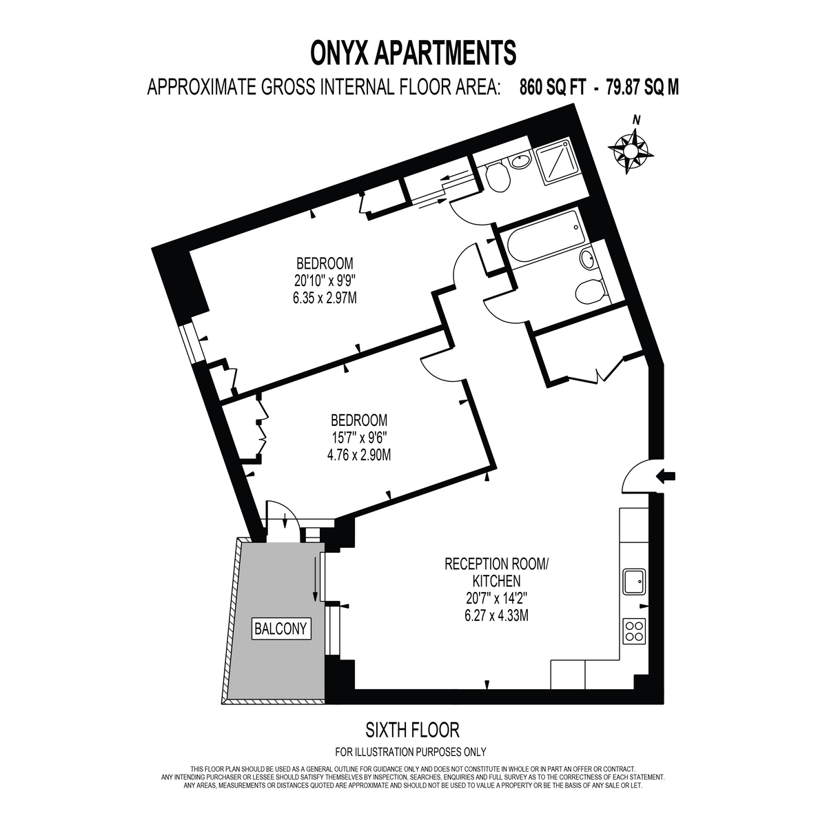 Onyx Apartments, King's Cross, London floorplan