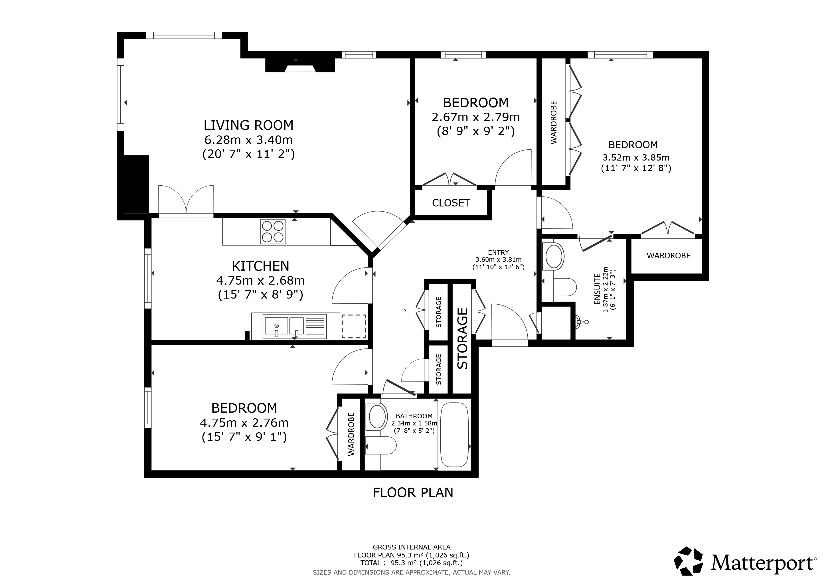 43, Ellangowan Court, Glasgow floorplan