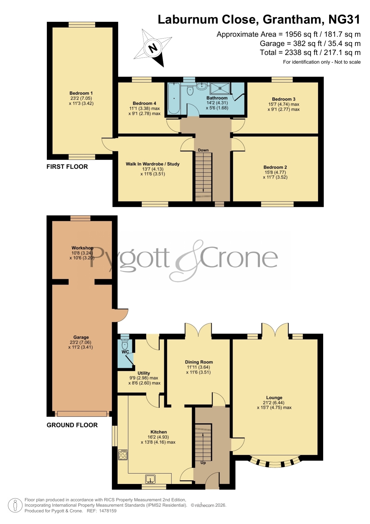 14, Laburnum Close, Grantham floorplan