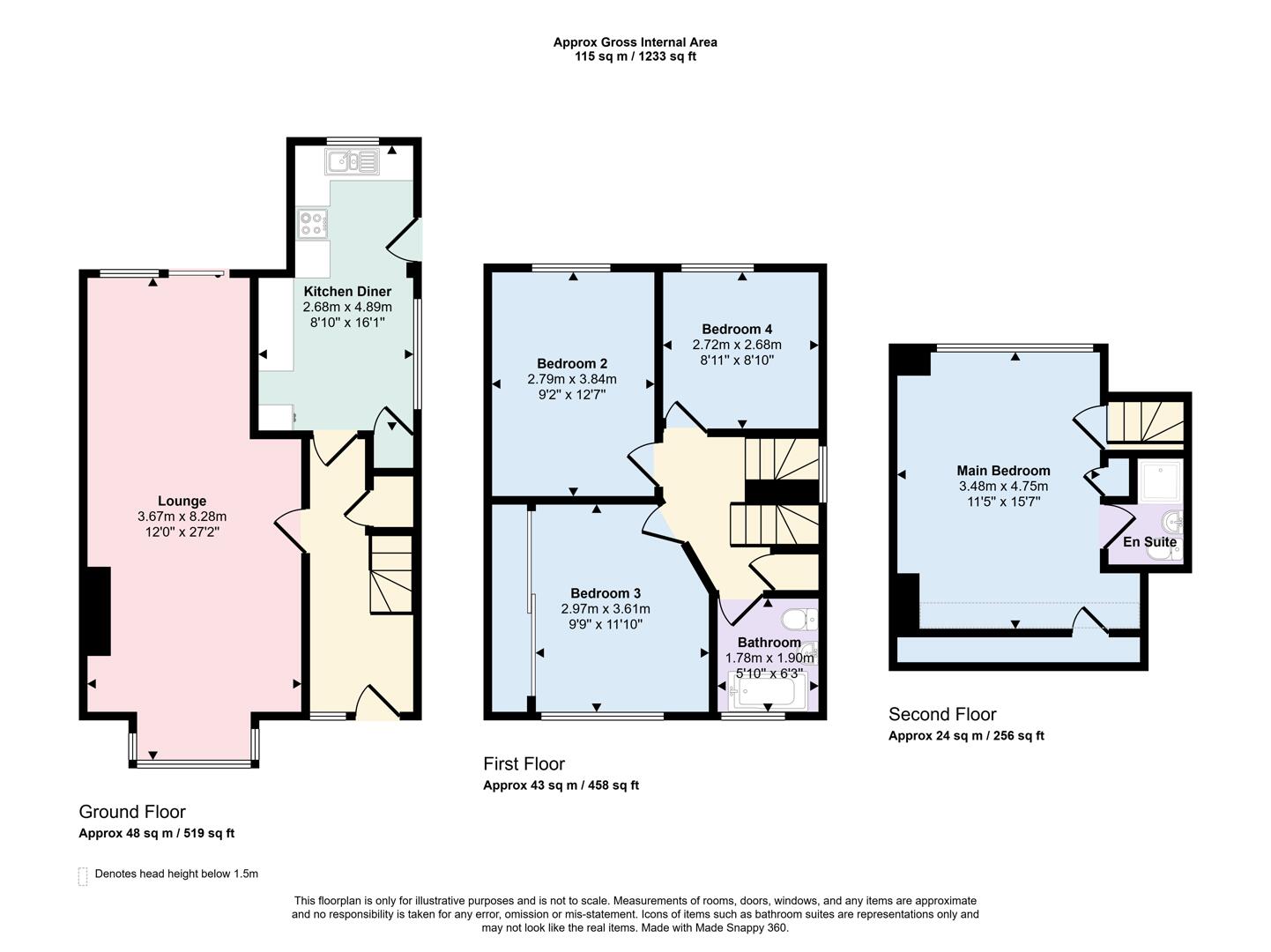 44, Hilton Avenue, London floorplan