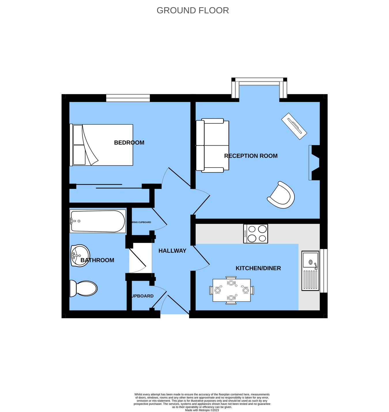 Flat 2 Wellington Court, Rue de Bayeux, Battle floorplan