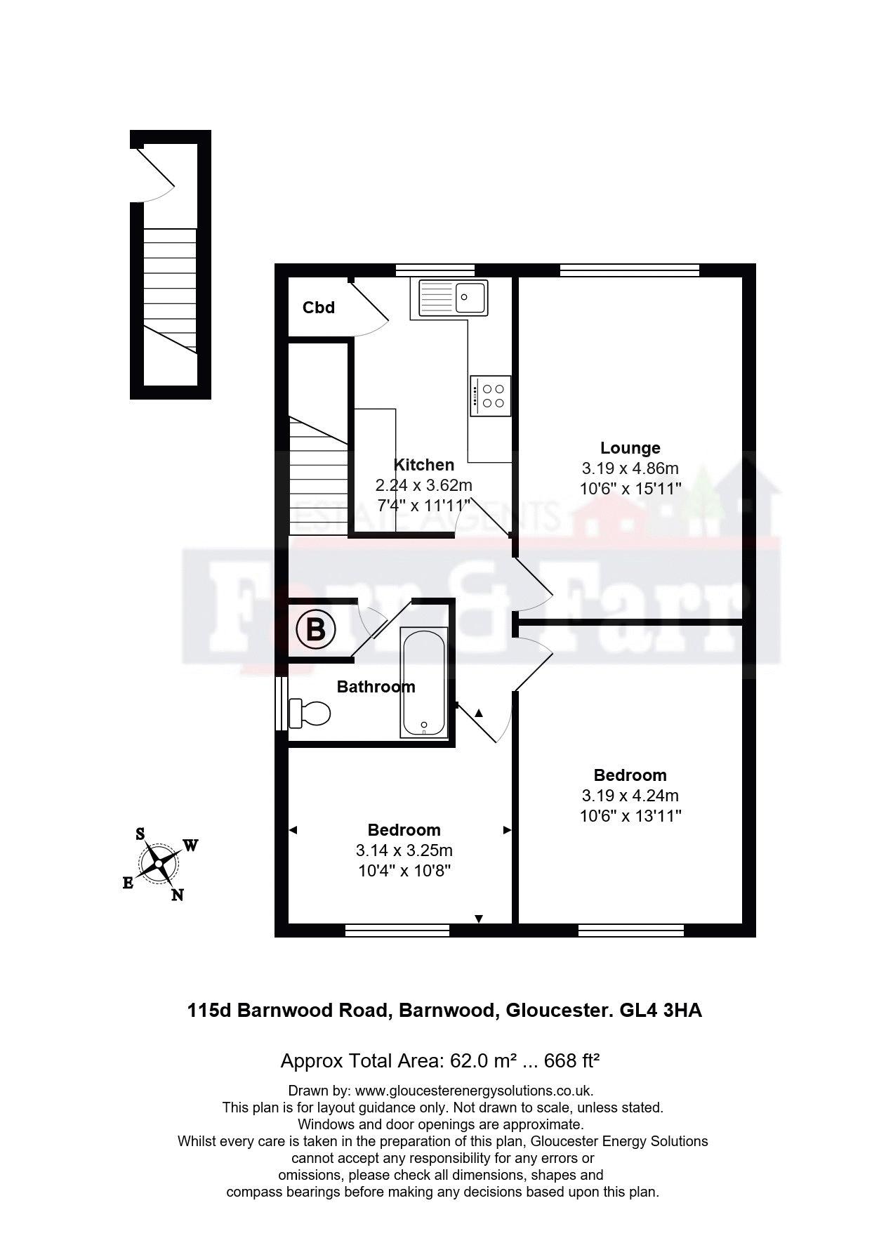 2 Bedrooms Flat for sale in Hazel Court, Barnwood Road, Gloucester GL4