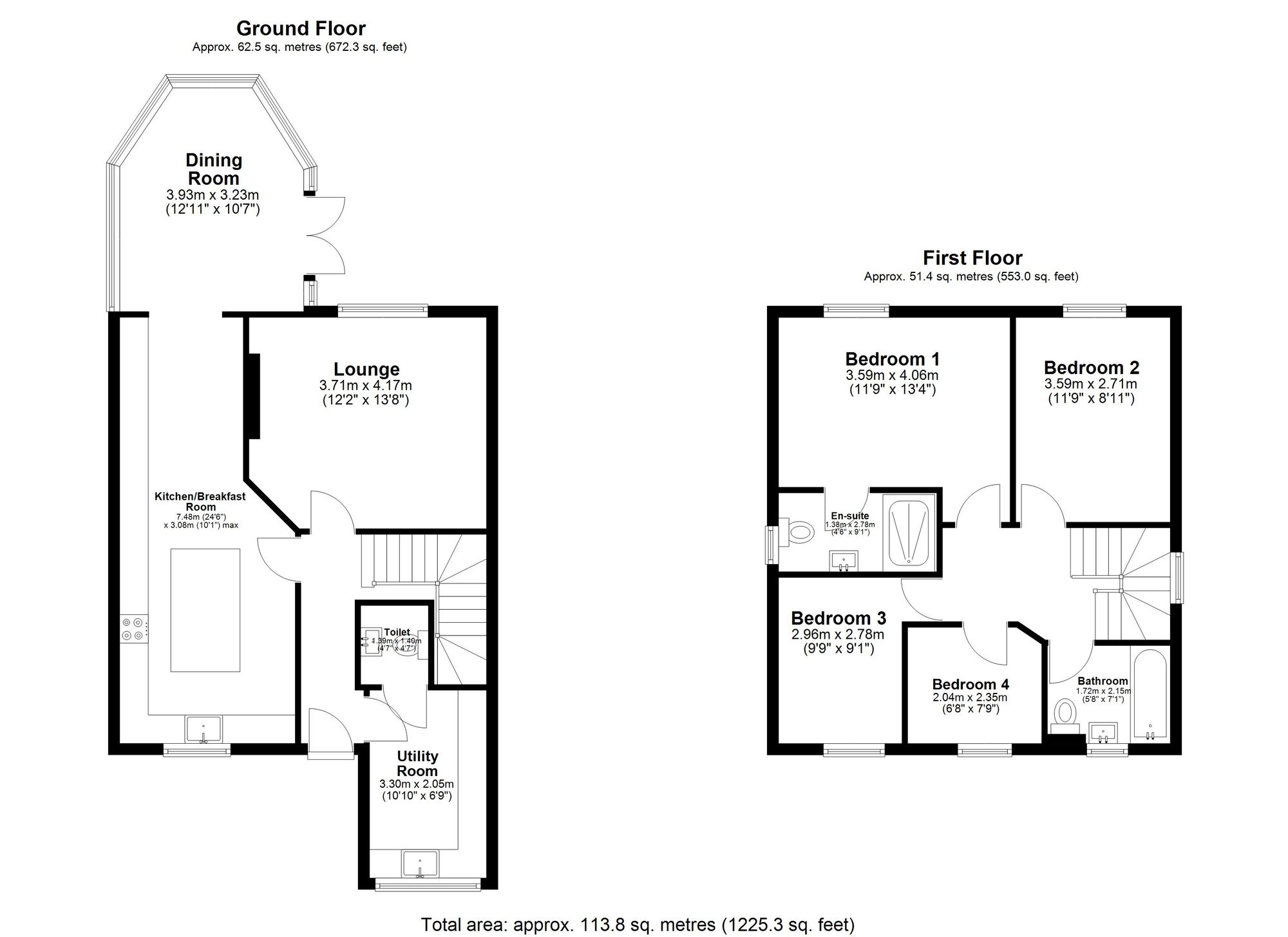 46 Armingford Crescent, Royston floorplan