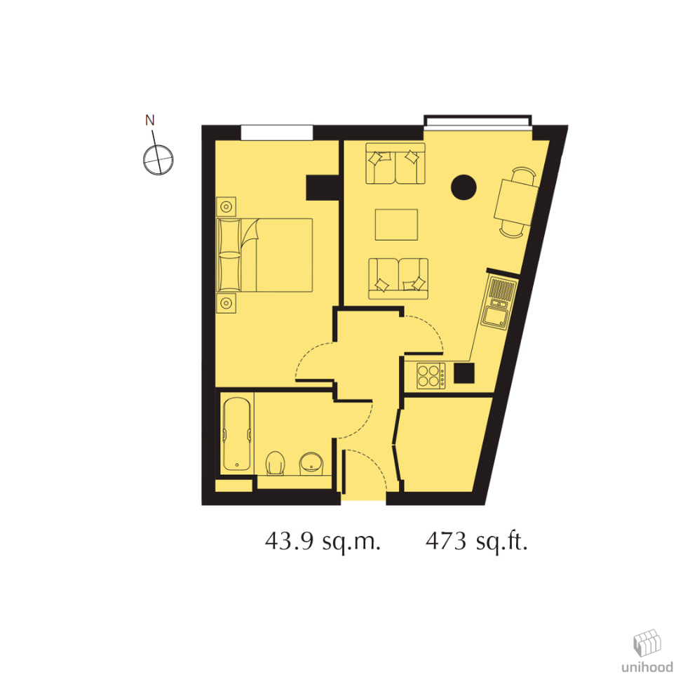Lincoln Plaza, London floorplan