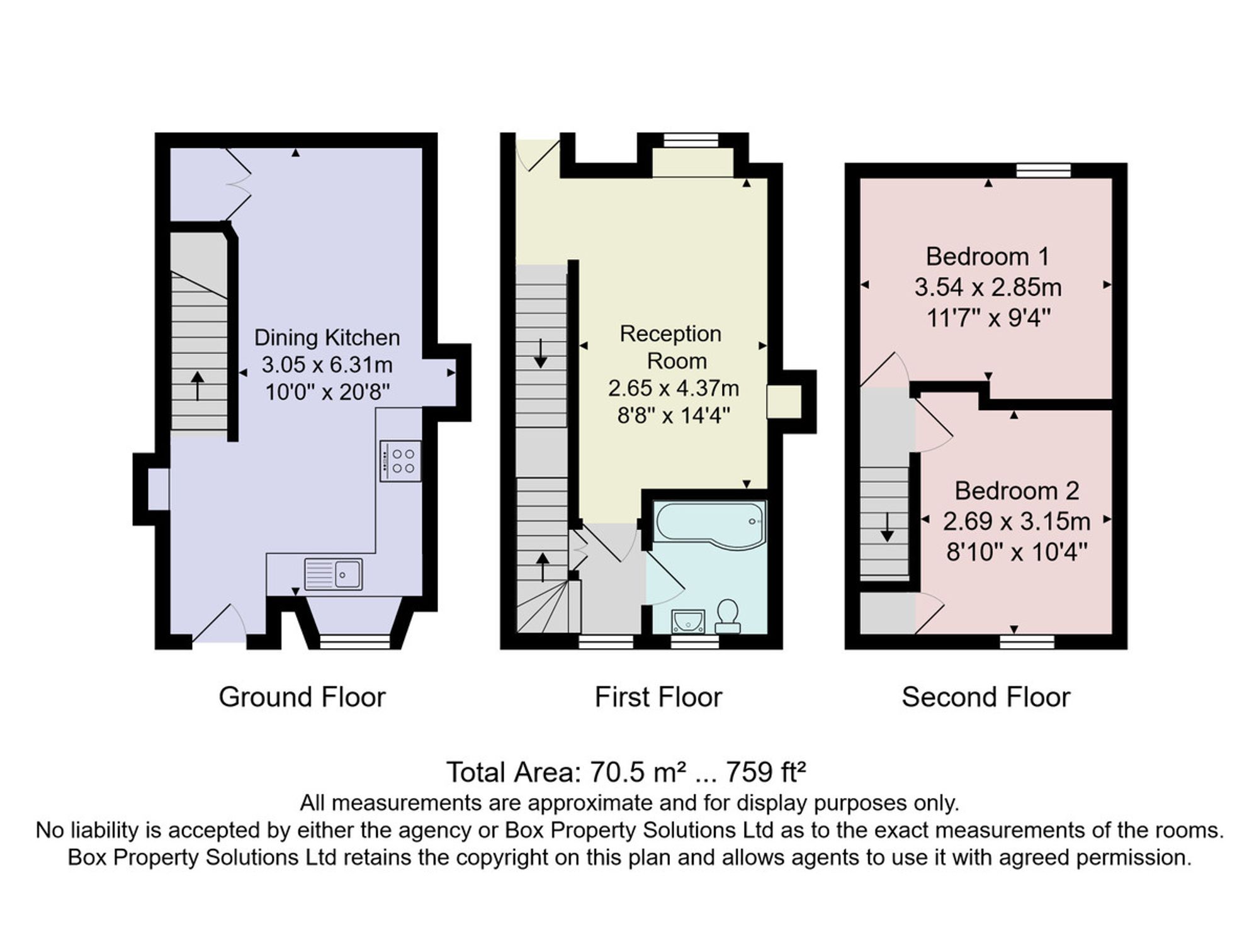 11 High Row, Harrogate floorplan