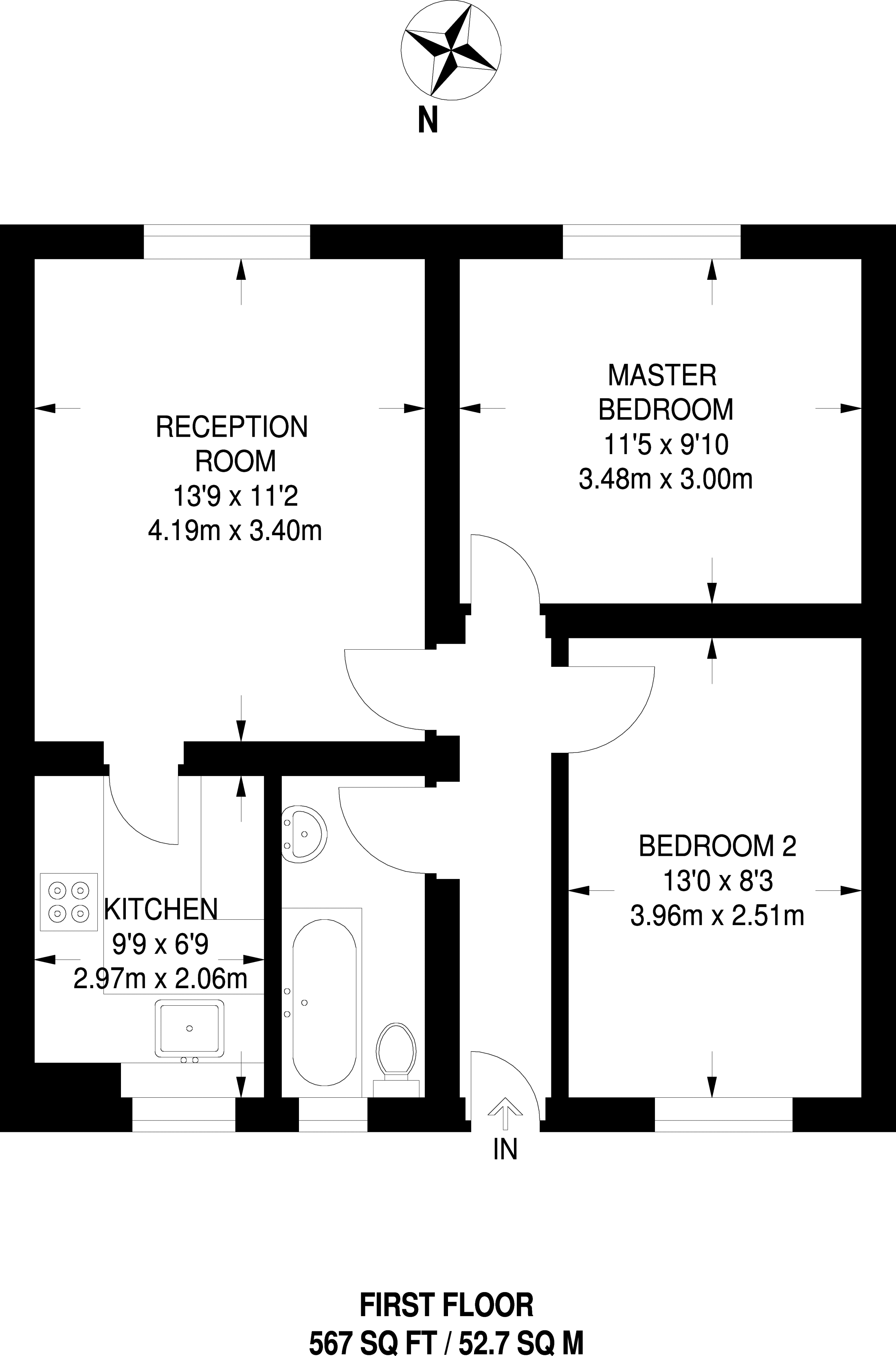 2 Bedrooms Flat to rent in Halton Road, Islington N1