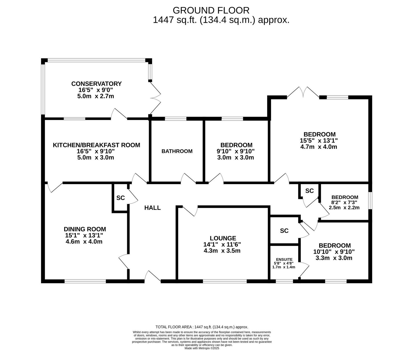 Meadow View, Heath Road, Sandy floorplan