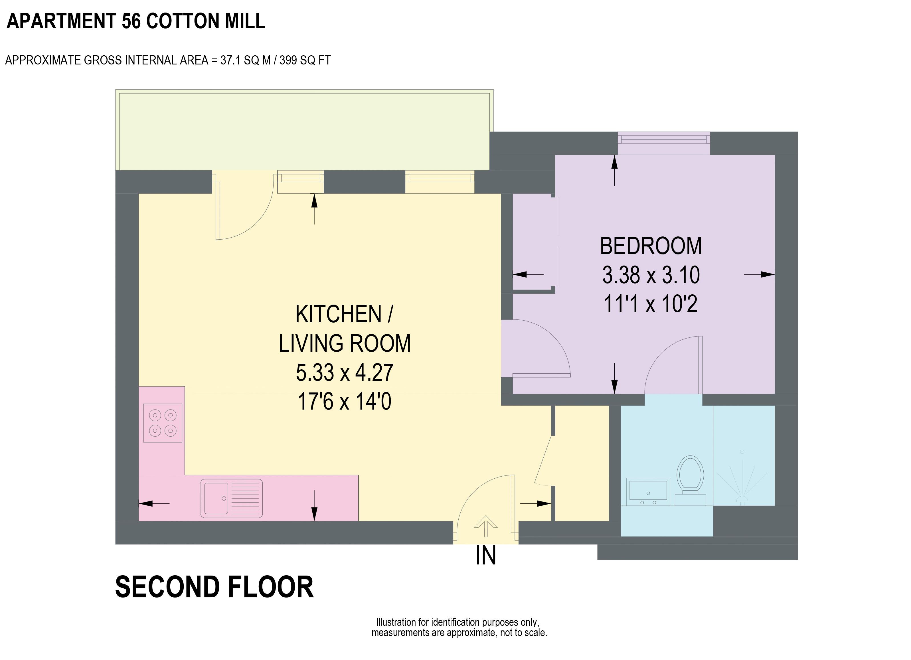 Apartment 56 Cotton Mill, Cotton Street, Sheffield floorplan