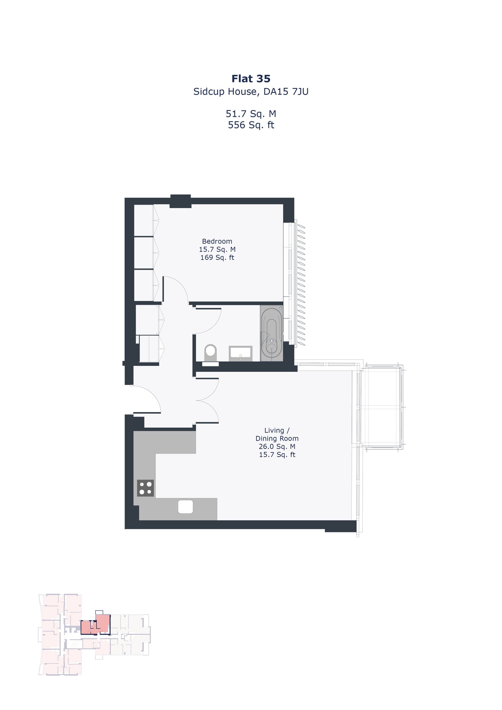 Flat 35 Sidcup House 12-18 Station Road, London floorplan
