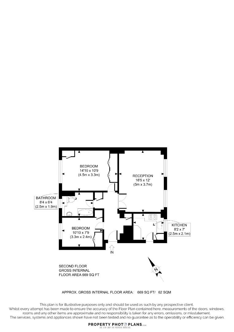 Flat 37, Apsley House 23-29, Finchley Road, London floorplan