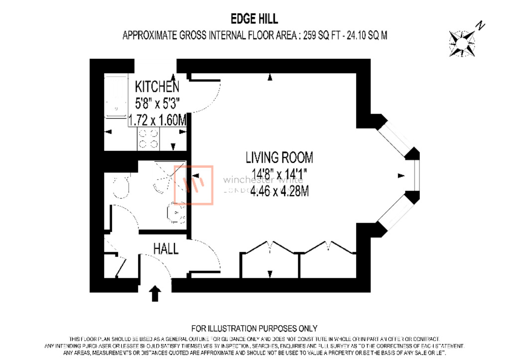 Flat 4, 7 Edge Hill, London floorplan
