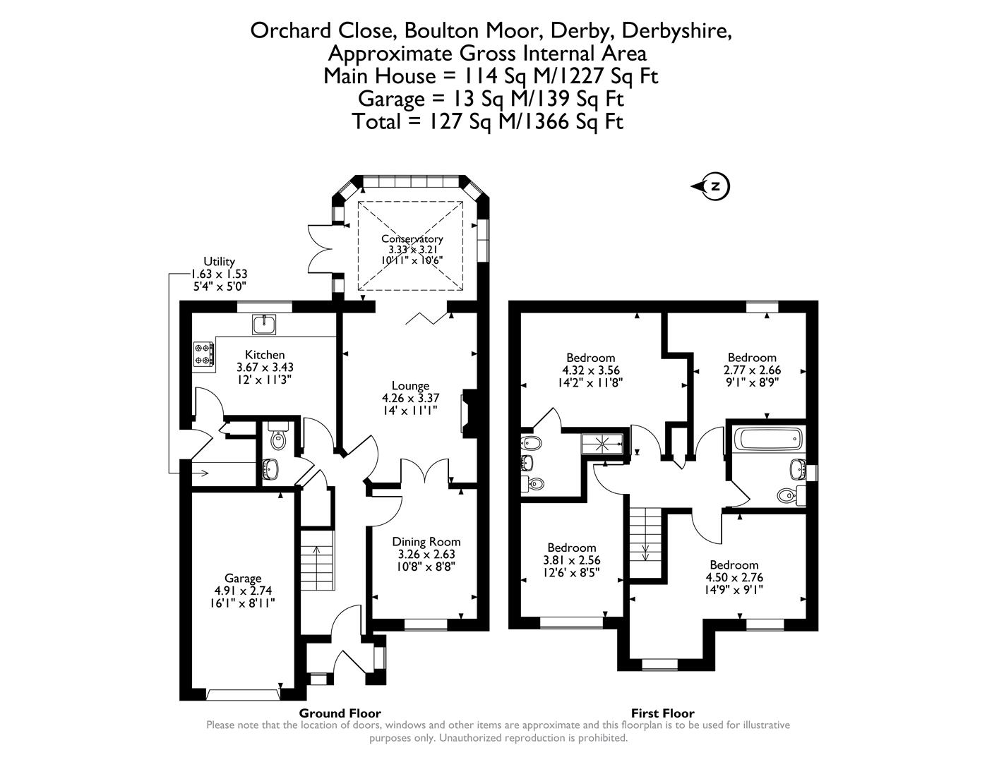 33, Orchard Close, Boulton Moor floorplan