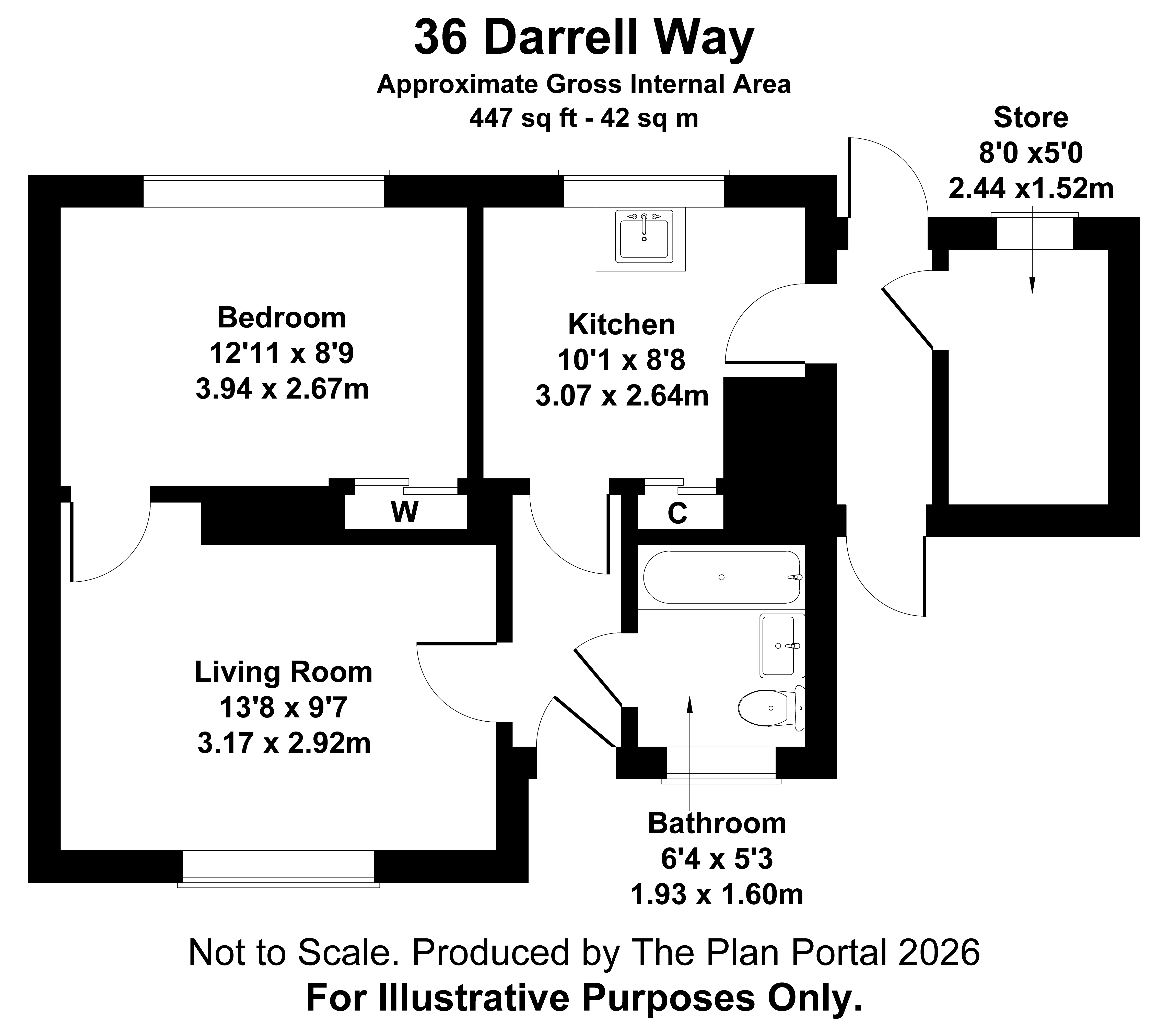 36, Darrell Way, Abingdon floorplan