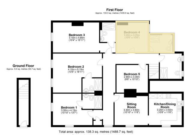 Room 4, 300a, Mill Road, Cambridge floorplan