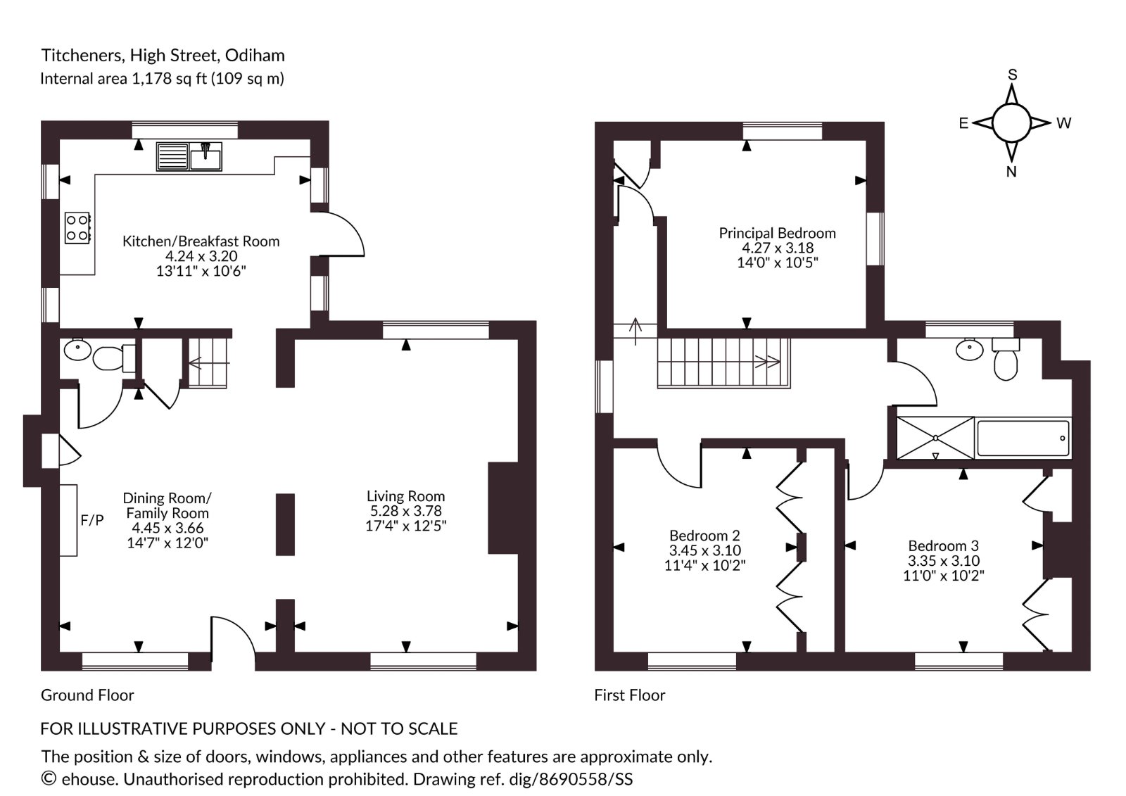 Titcheners, 15, High Street, Hook floorplan