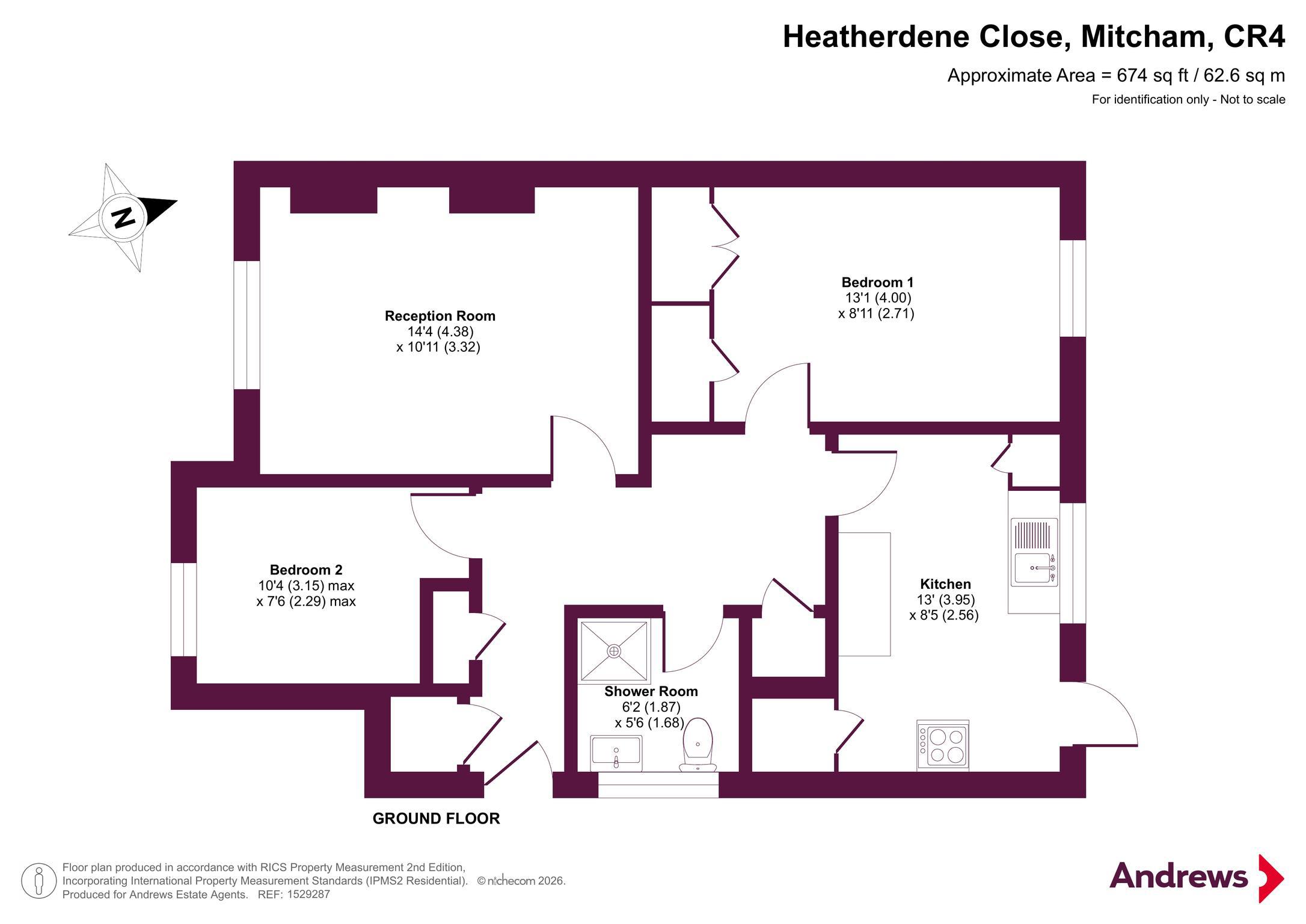 Flat 5, Heatherdene Court,, Heatherdene Close, Mitcham floorplan