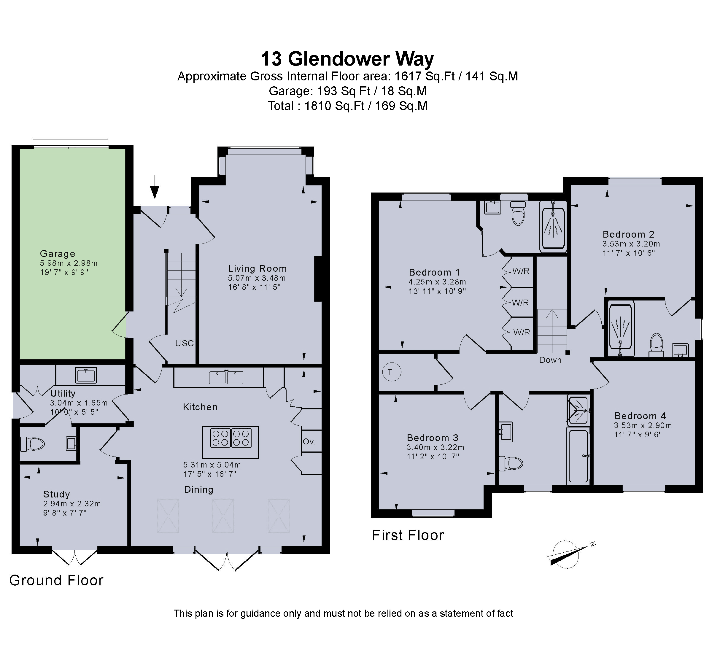 13, Glendower Way, Worcester floorplan