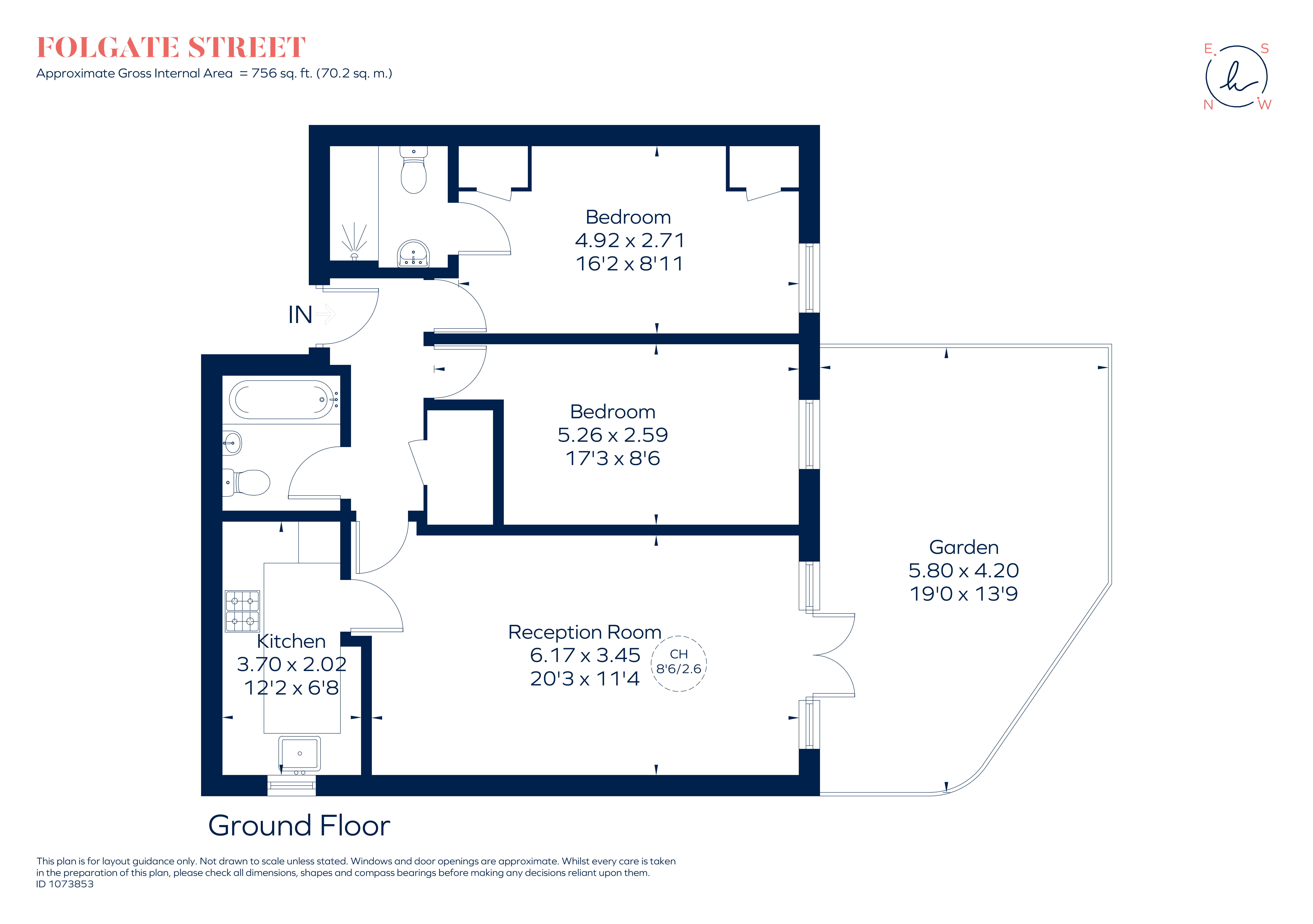Flat 3, 54, Folgate Street, London floorplan