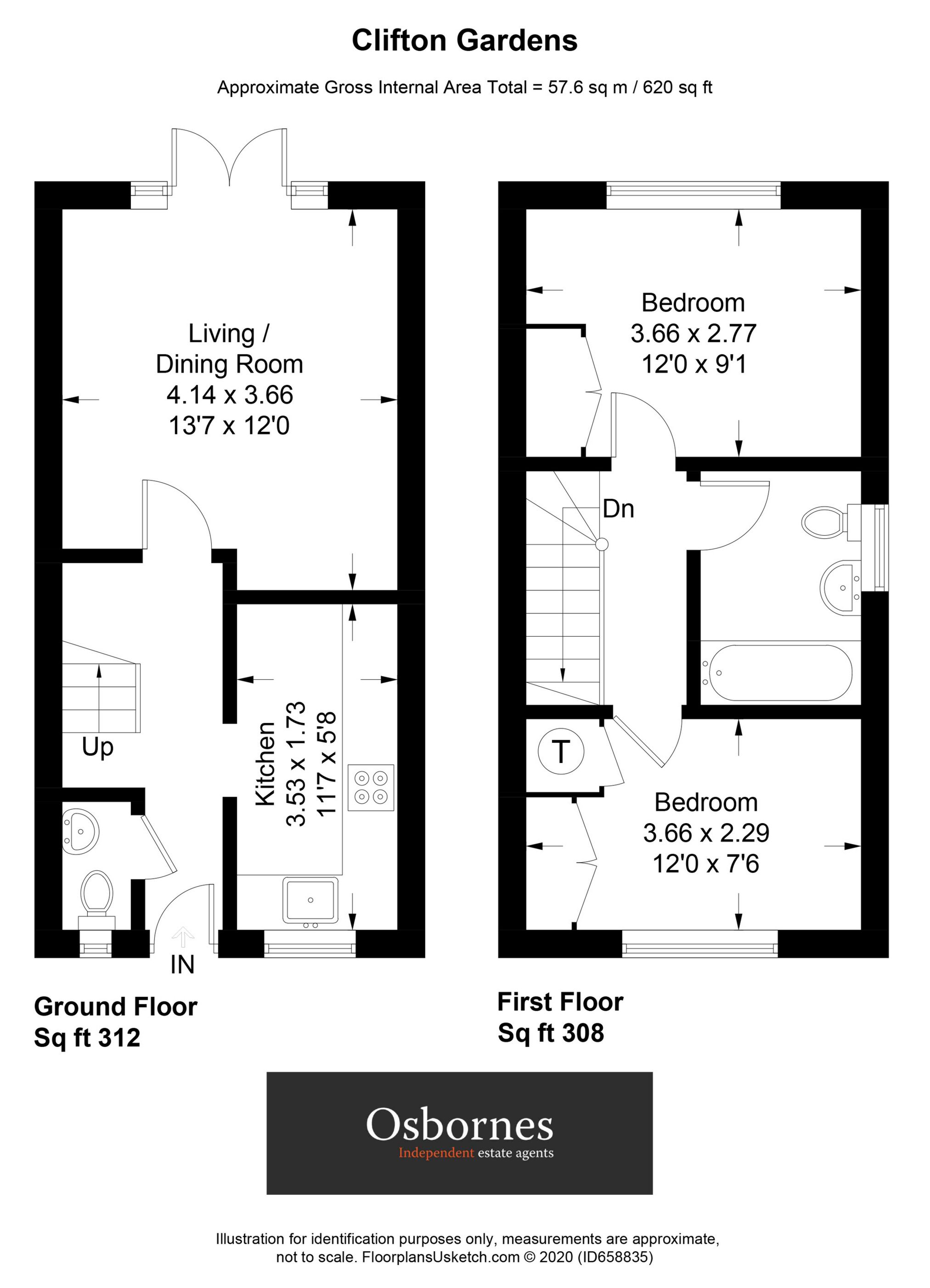 4, Clifton Gardens, Camberley floorplan