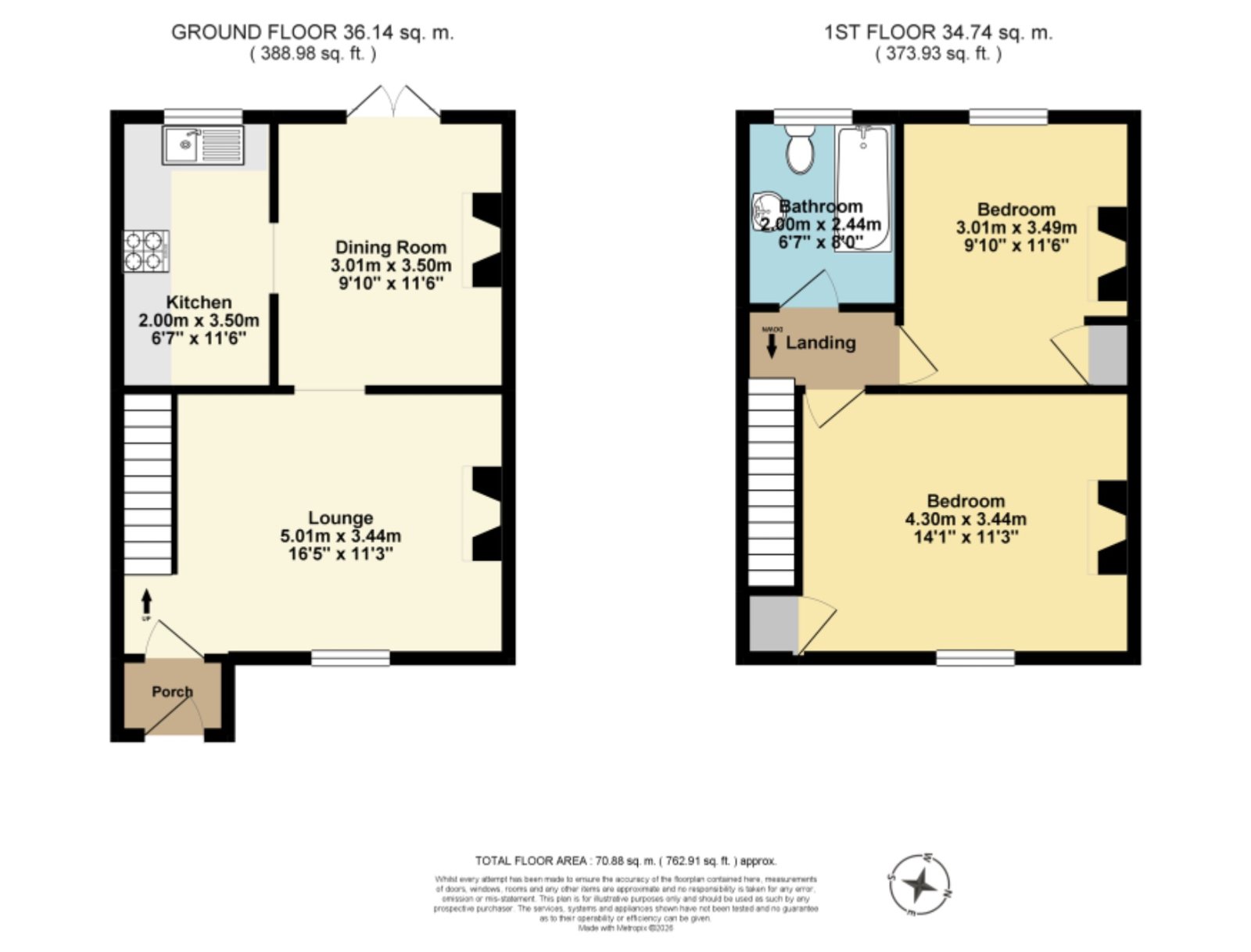 54, Cornwall Road, Deal floorplan