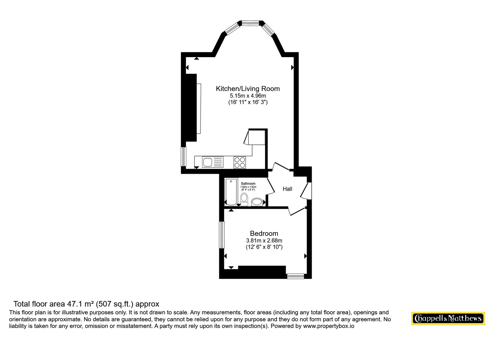 Flat 1, Twyford House,, High Street, Bristol floorplan
