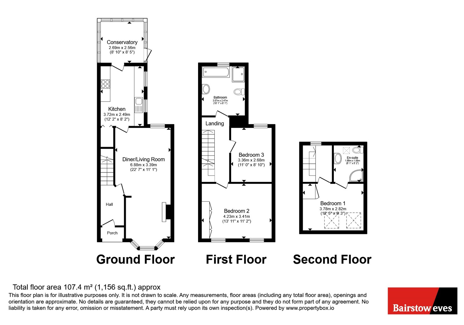 68, Worsley Road, London floorplan