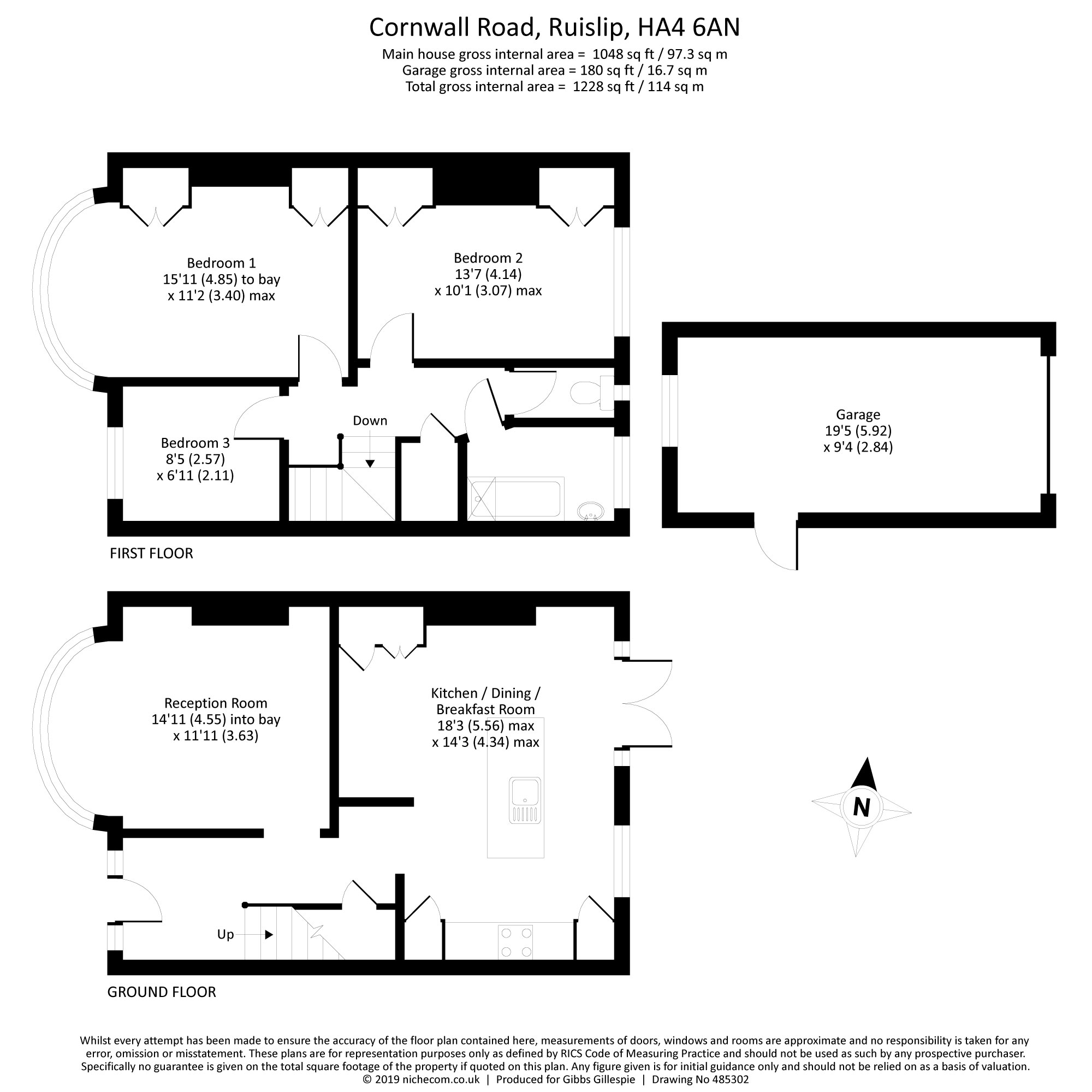 3 Bedrooms Terraced house for sale in Cornwall Road, Ruislip, Middlesex HA4