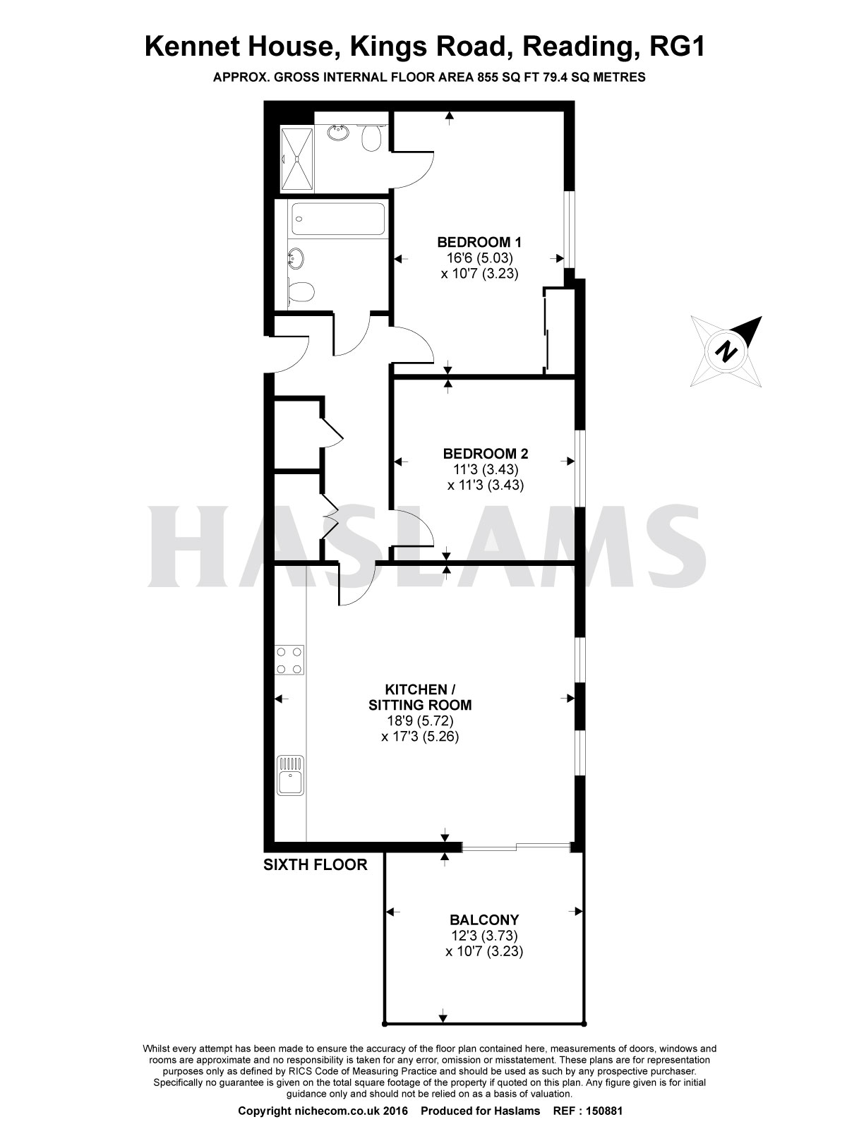 2 Bedrooms Flat to rent in Kennet House, 80 Kings Road, Reading RG1