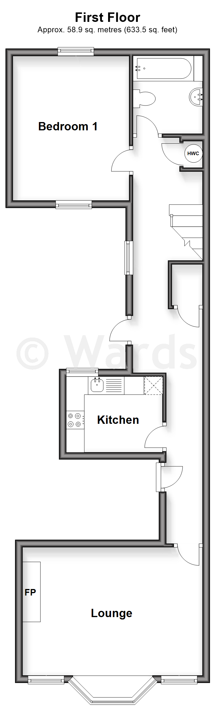 90A, Sandgate Road, Folkestone floorplan