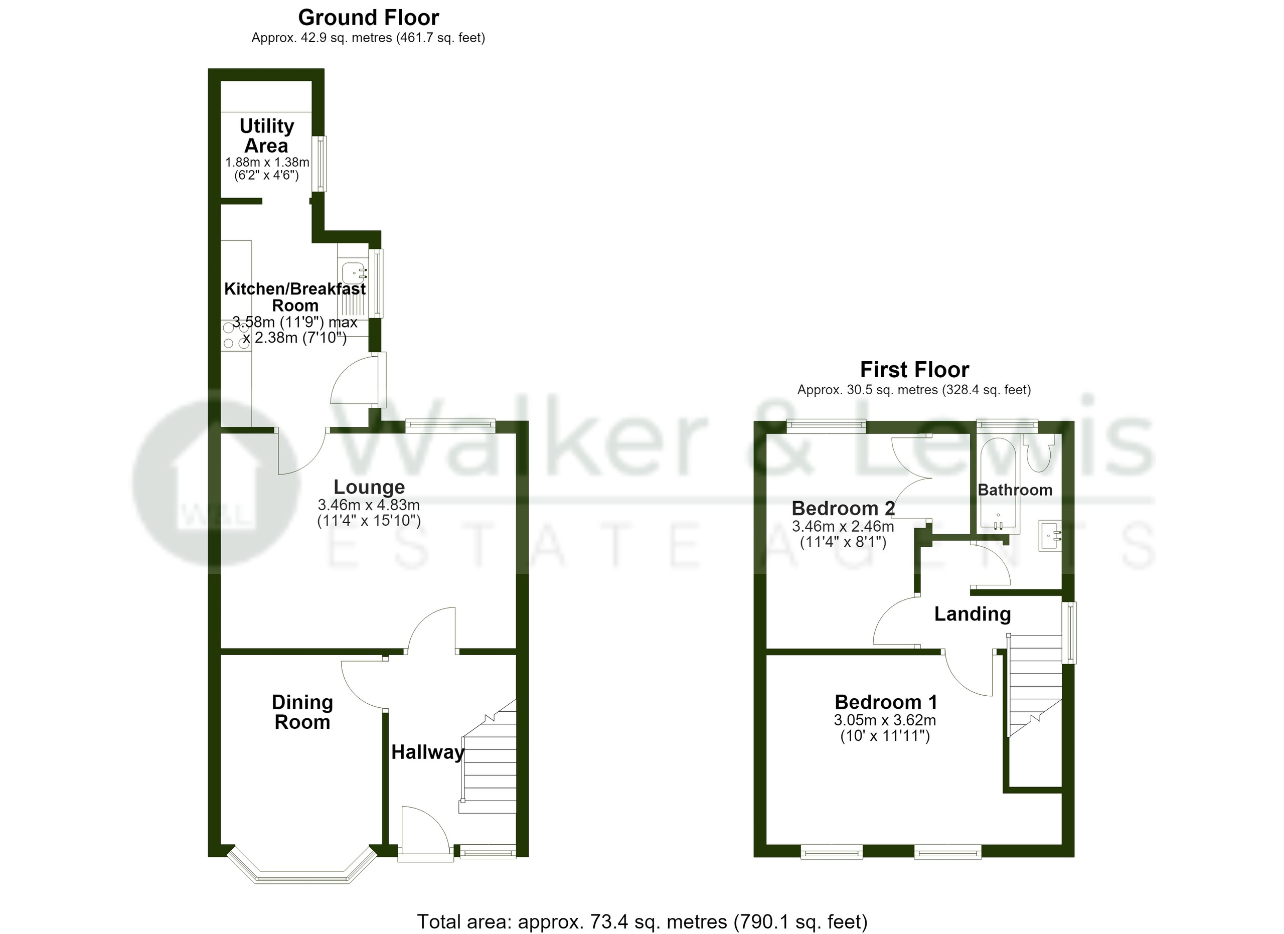 61 Thomas Street, Porth floorplan